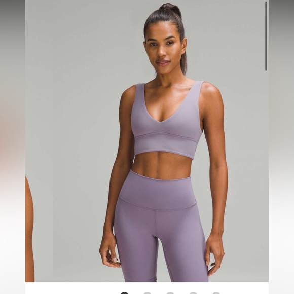 Lululemon Align V-Neck Bra *Light Support, A/B Cup. Color-WAHM (mauve) - Picture 2 of 6